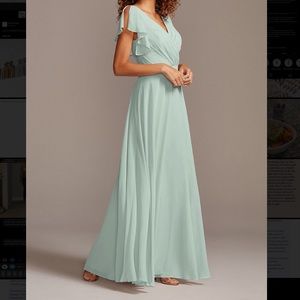 Flutter Sleeve Bridesmaid Dress Dusty Sage
